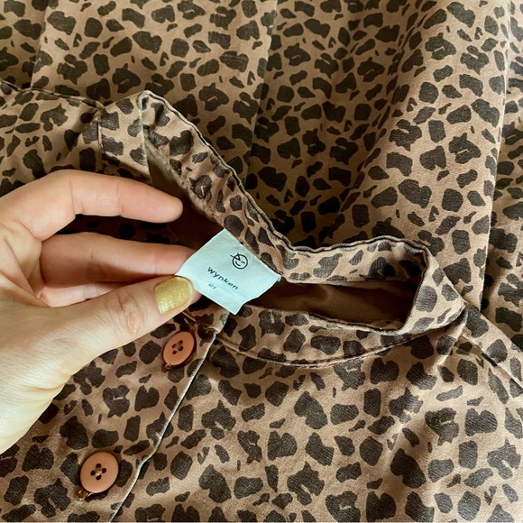 kids boutique wynken 💯 cotton leopard dress / size 10 years - Picture 3 of 3